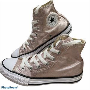 Converse All⭐️Star Rose Gold Hi Tops Girls sz 2